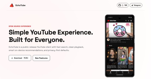 Capture d'écran de EchoTube