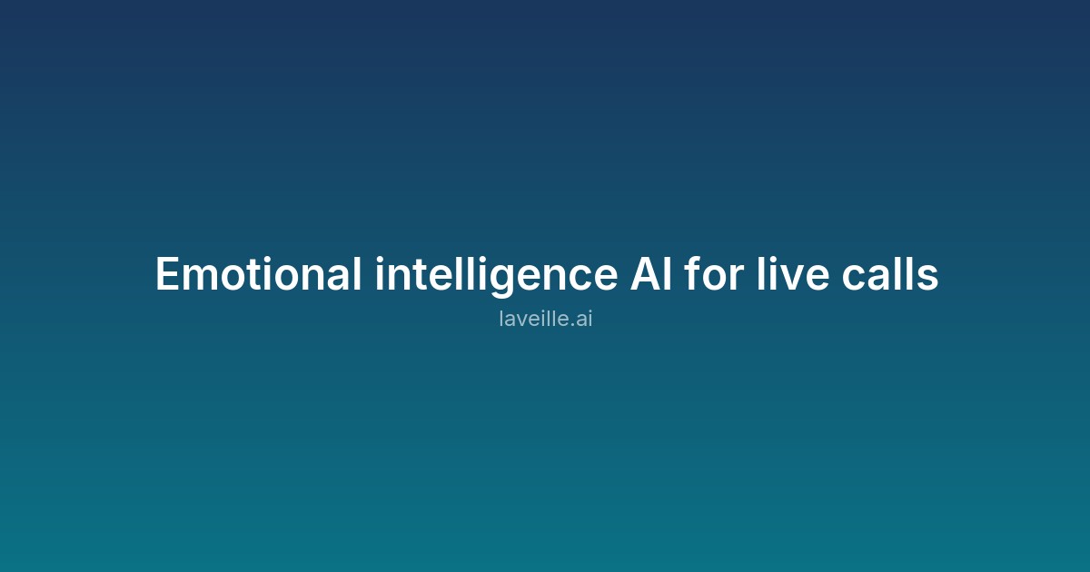 Capture d'écran de Emotional intelligence AI for live calls