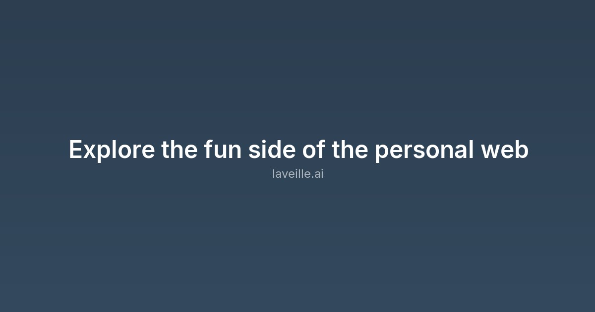Capture d'écran de Explore the fun side of the personal web