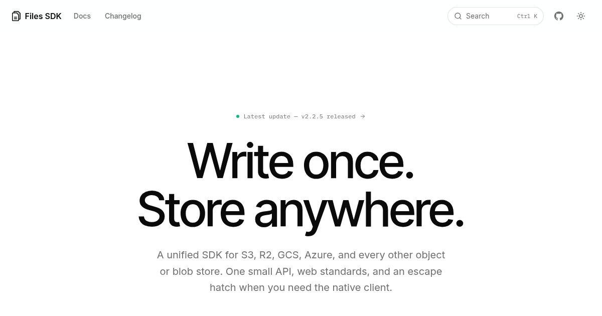 Capture d'écran de Files SDK