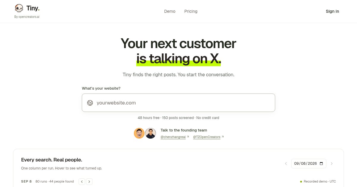 Capture d'écran de Find your next client on X