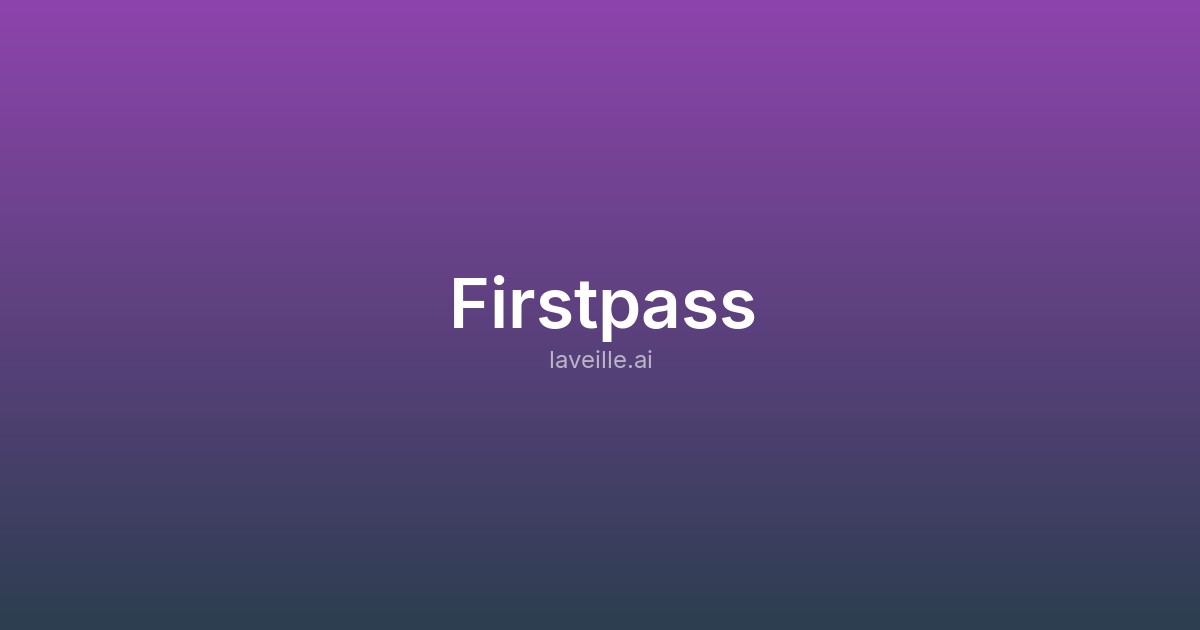 Capture d'écran de Firstpass