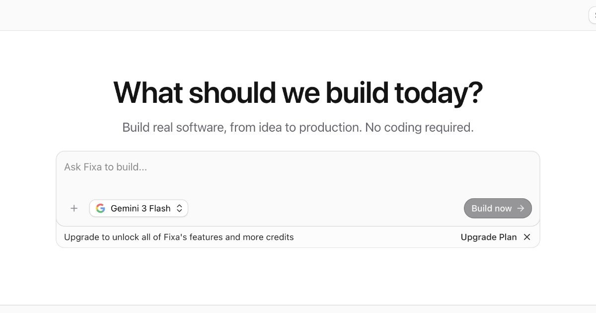 Capture d ecran de Fixa.dev