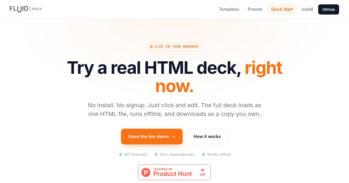 Capture d'écran de FluidDocs Deck Builder