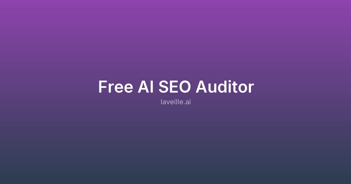 Capture d'écran de Free AI SEO Auditor