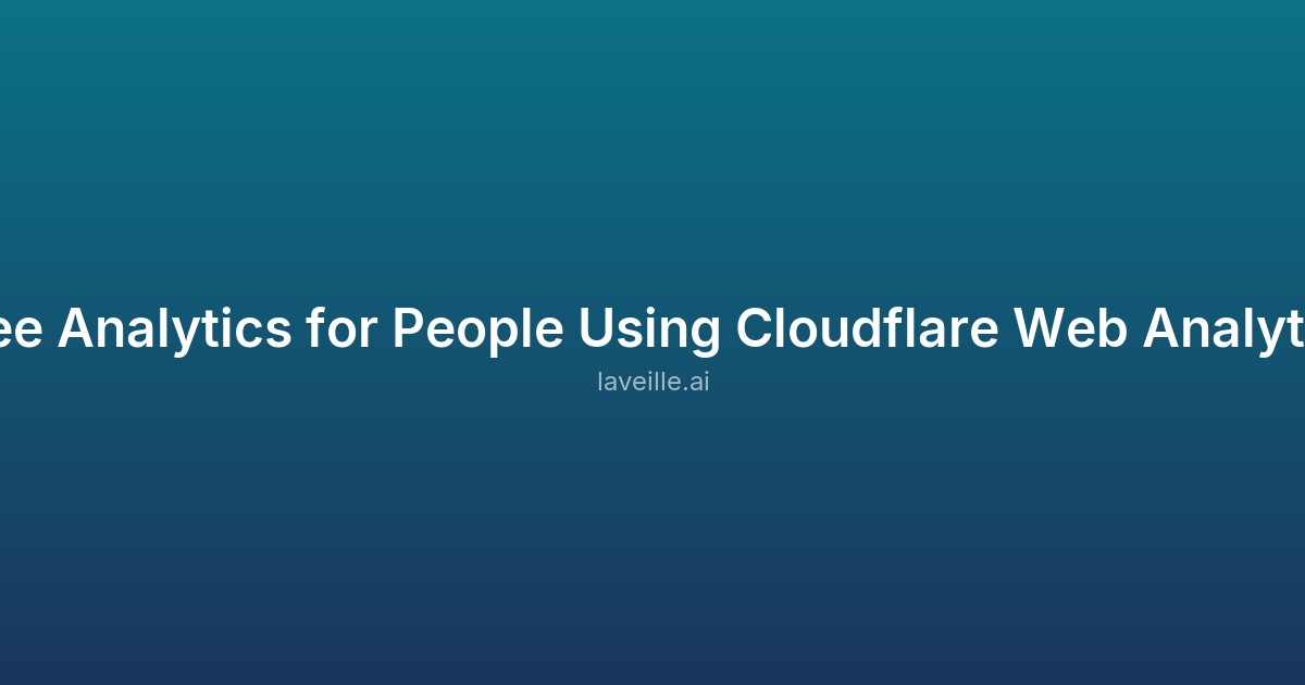 Capture d'écran de Free Analytics for People Using Cloudflare Web Analytics