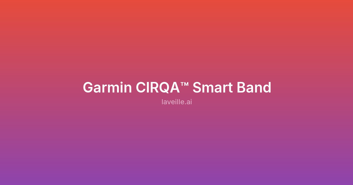 Capture d'écran de Garmin CIRQA™ Smart Band