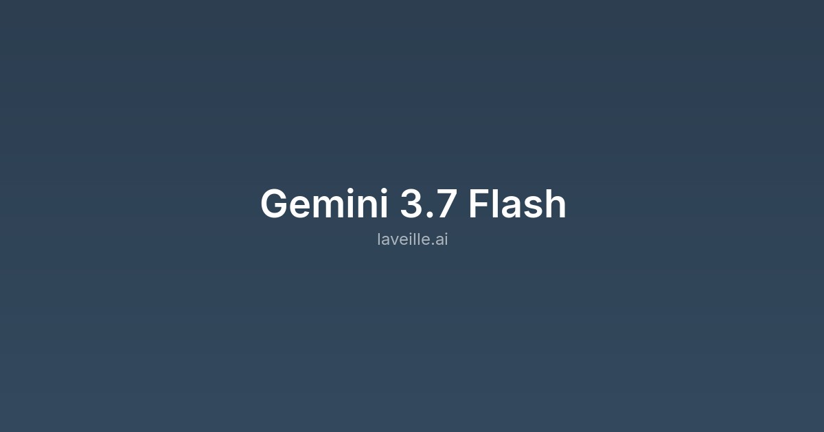 Capture d'écran de Gemini 3.7 Flash