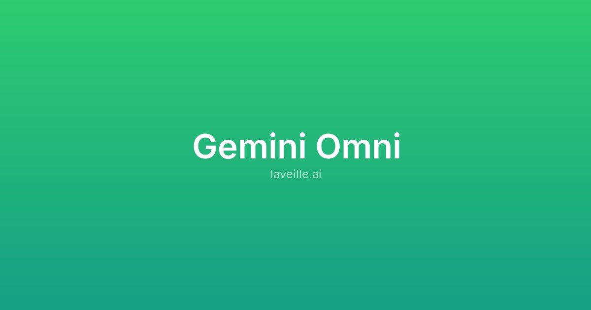 Capture d'écran de Gemini Omni