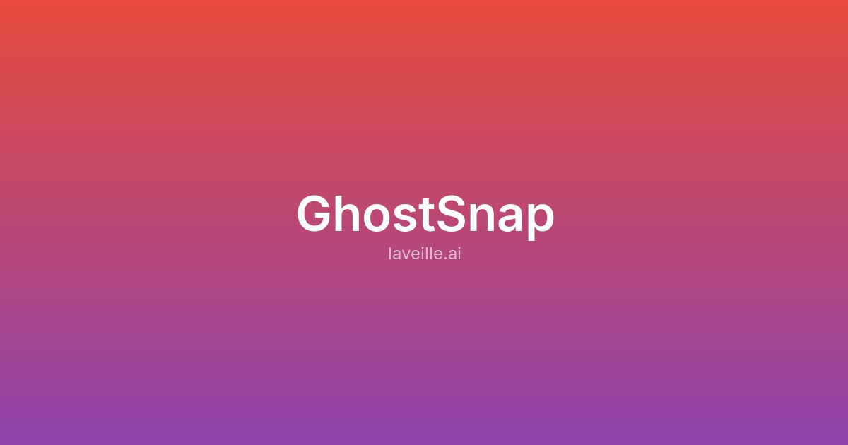 Capture d'écran de GhostSnap