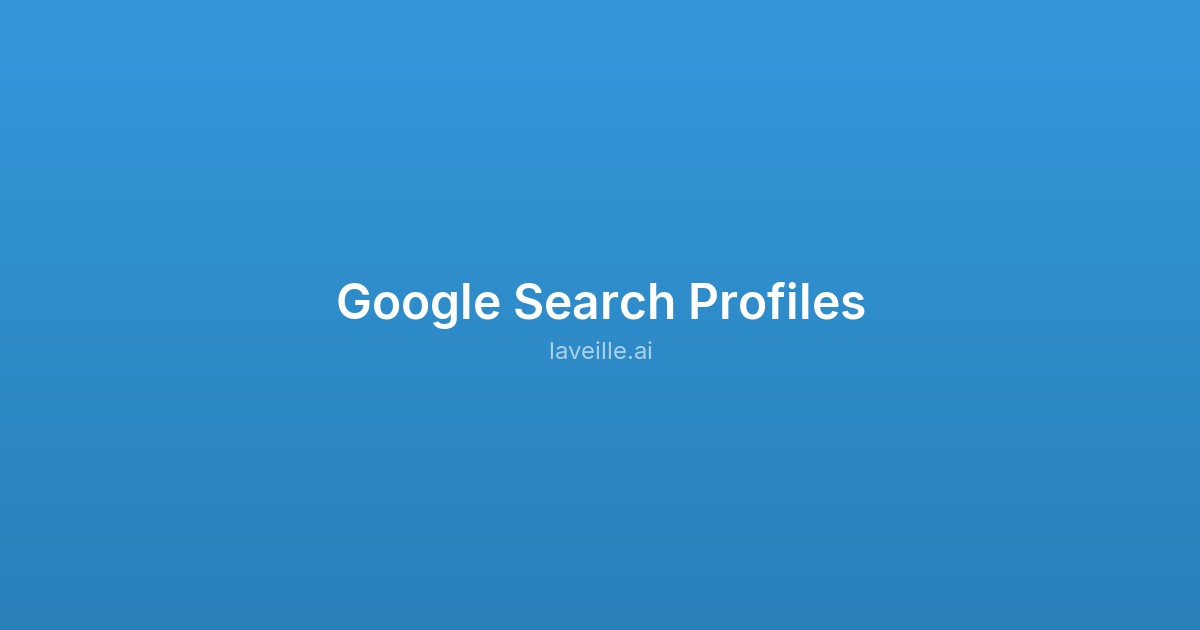 Capture d'écran de Google Search Profiles