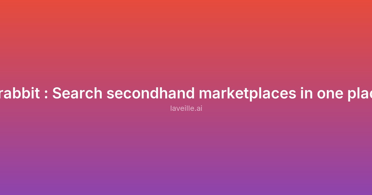 Capture d'écran de Grabbit : Search secondhand marketplaces in one place