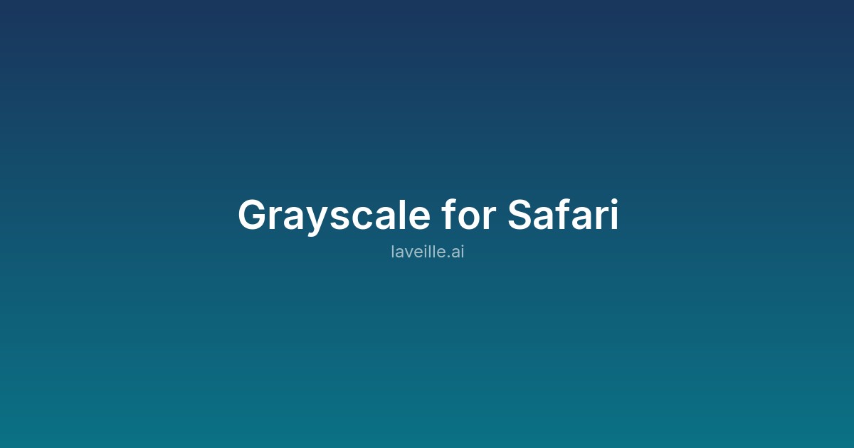 Capture d'écran de Grayscale for Safari