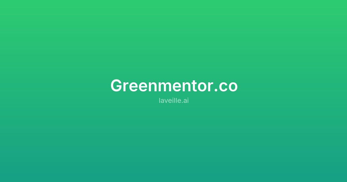 Capture d'écran de Greenmentor.co