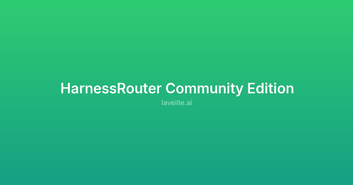 Capture d'écran de HarnessRouter Community Edition