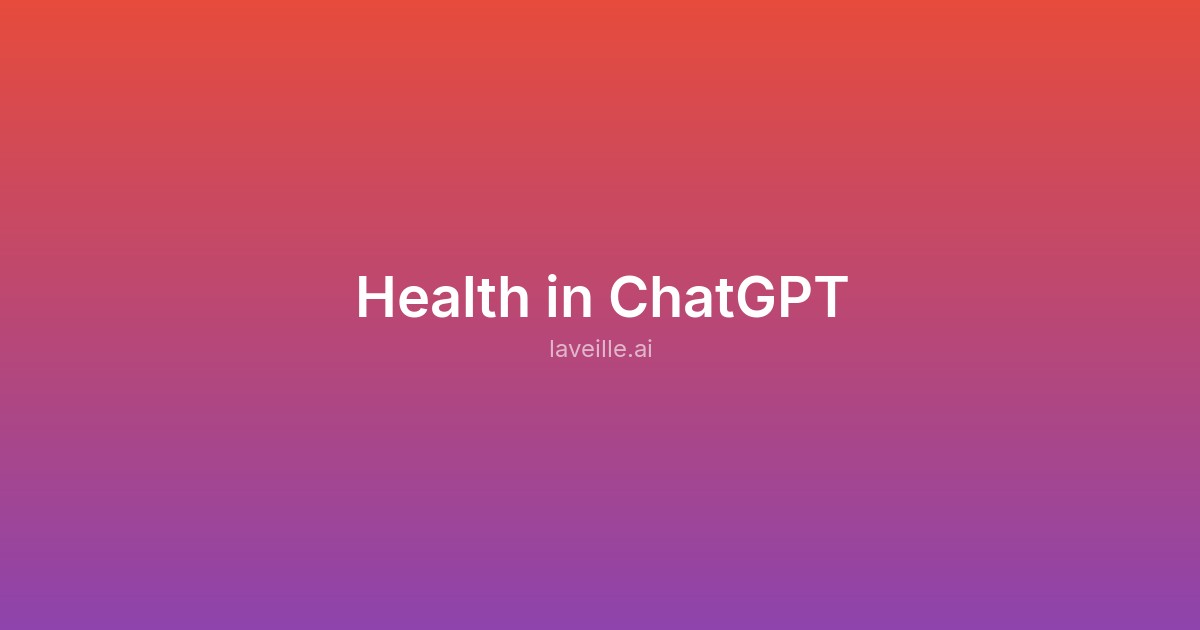 Capture d'écran de Health in ChatGPT