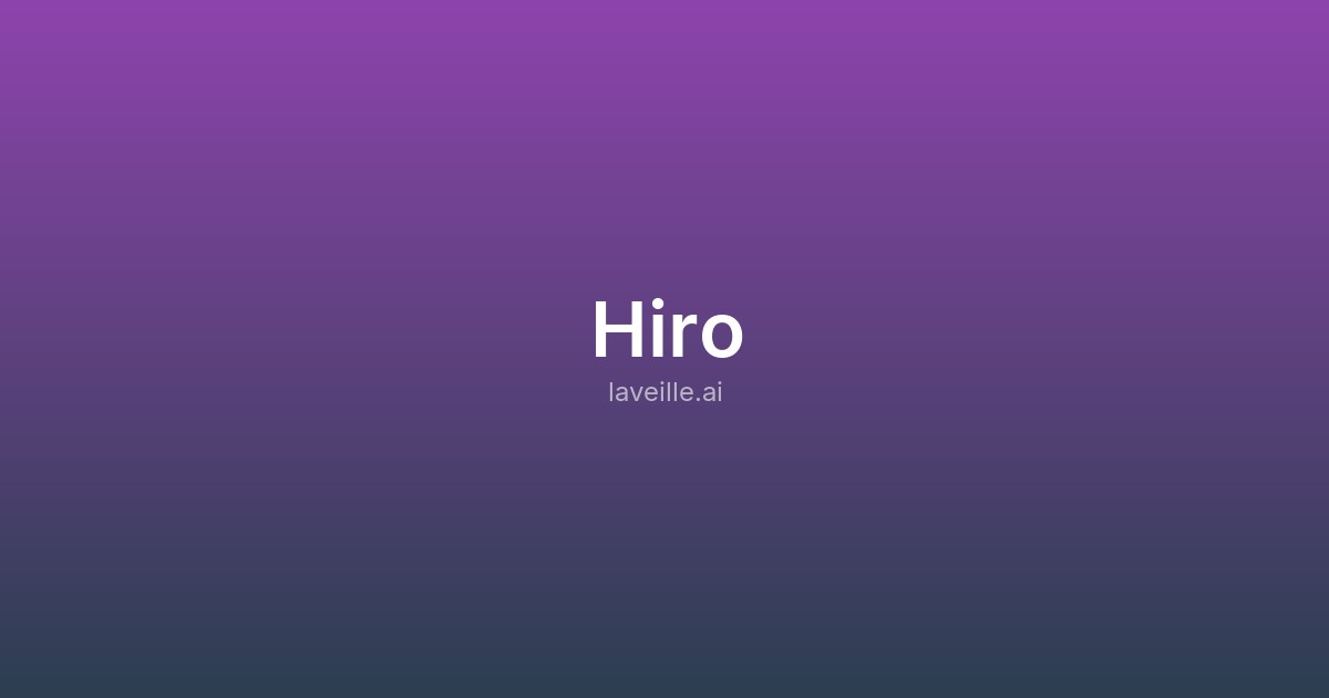 Capture d'écran de Hiro