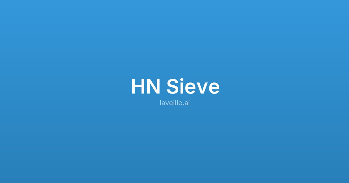 Capture d'écran de HN Sieve