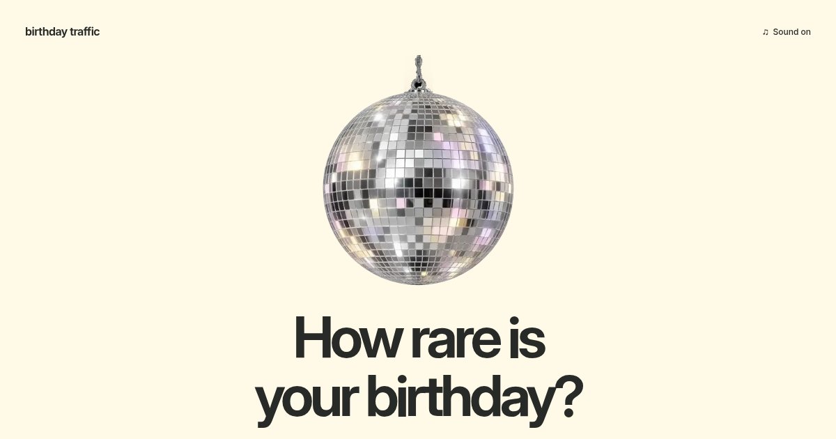 Capture d'écran de How rare is your birthday? Ranked from 85.7M U.S. births