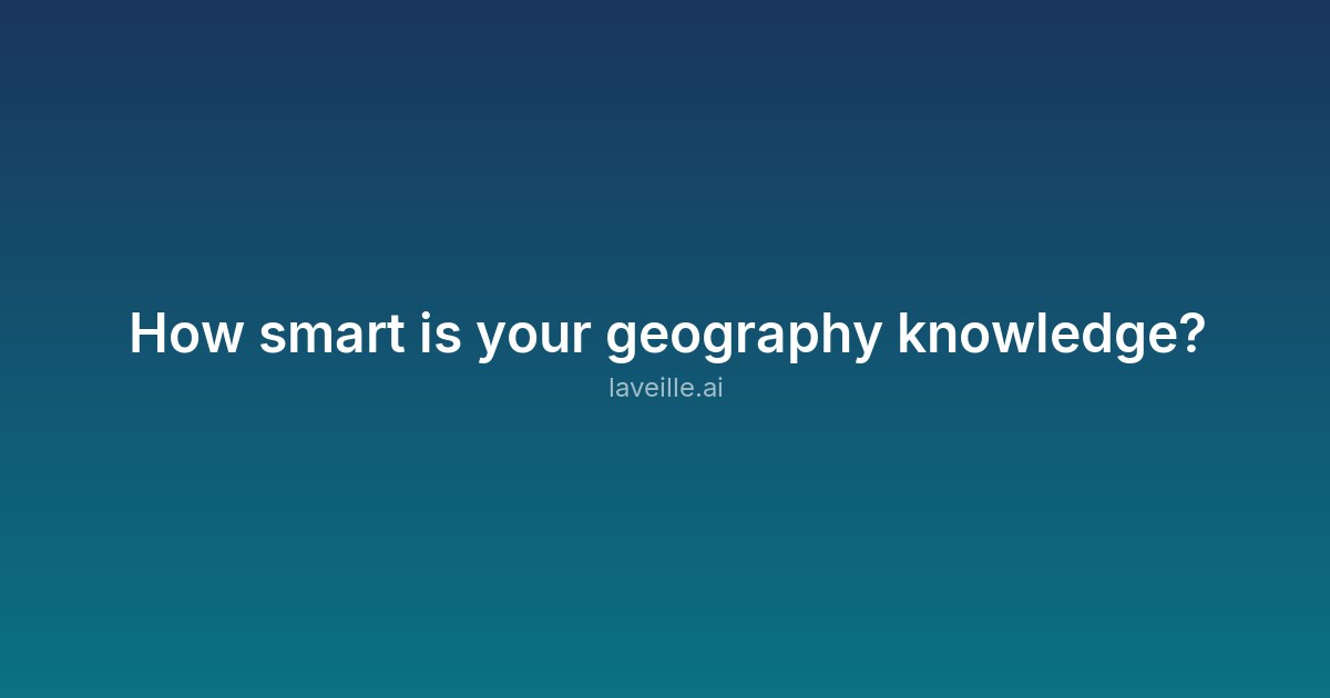 Capture d'écran de How smart is your geography knowledge ?