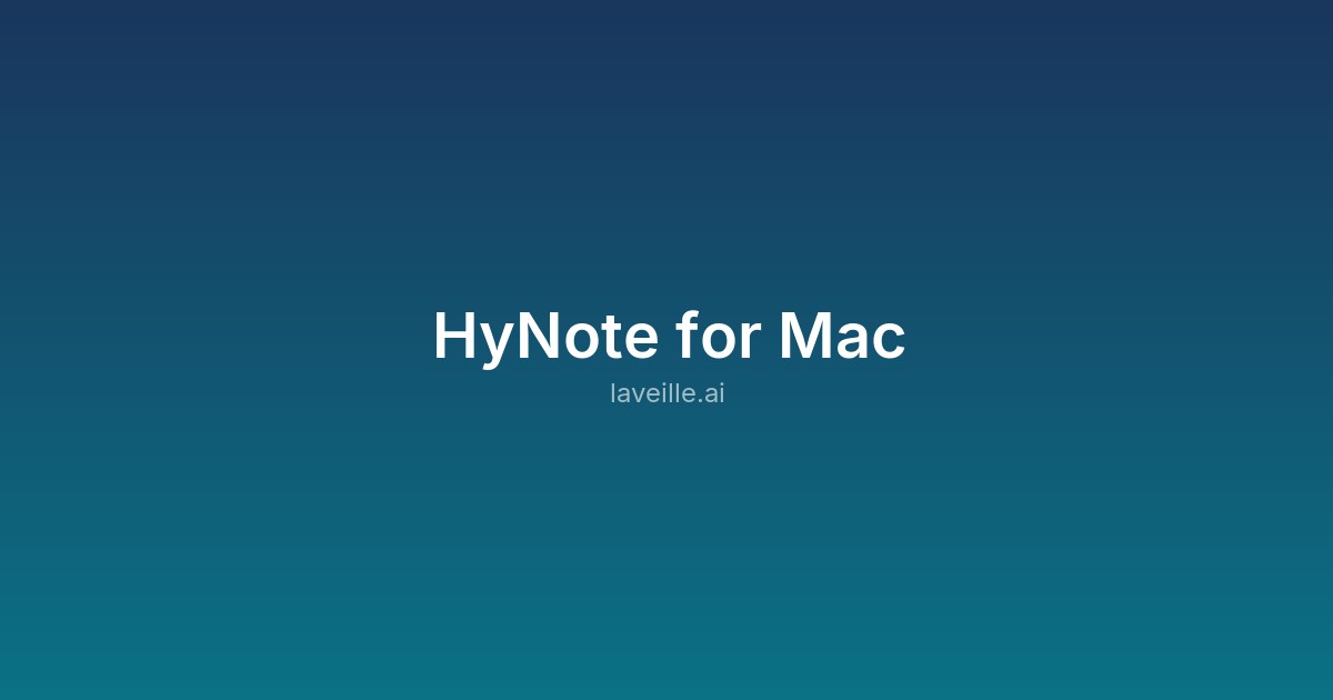 Capture d'écran de HyNote for Mac