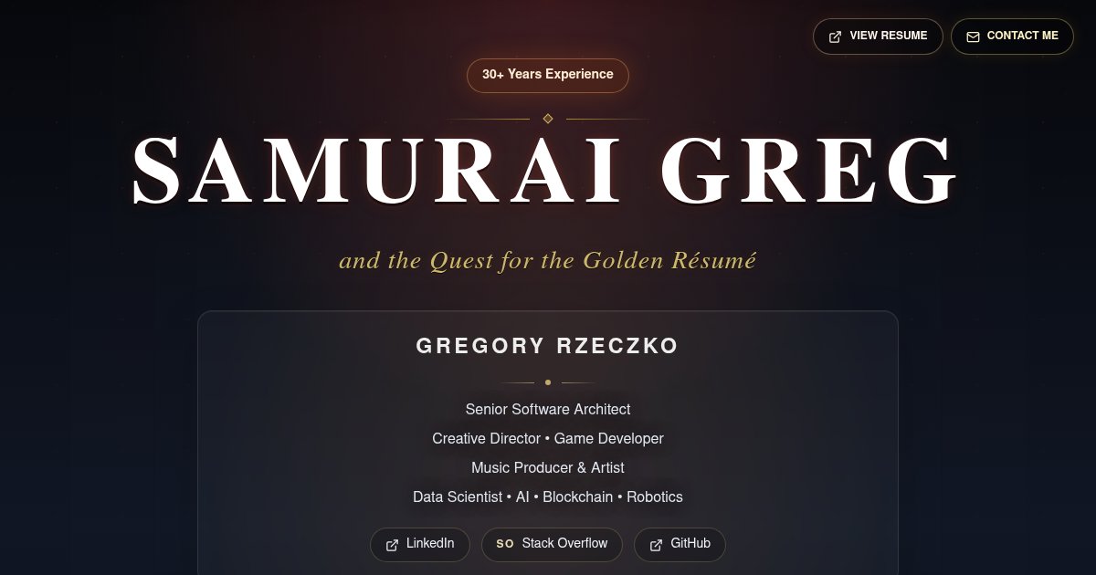 Capture d'écran de I built a samurai-themed playable Résumé with React, Phaser, + Laravel