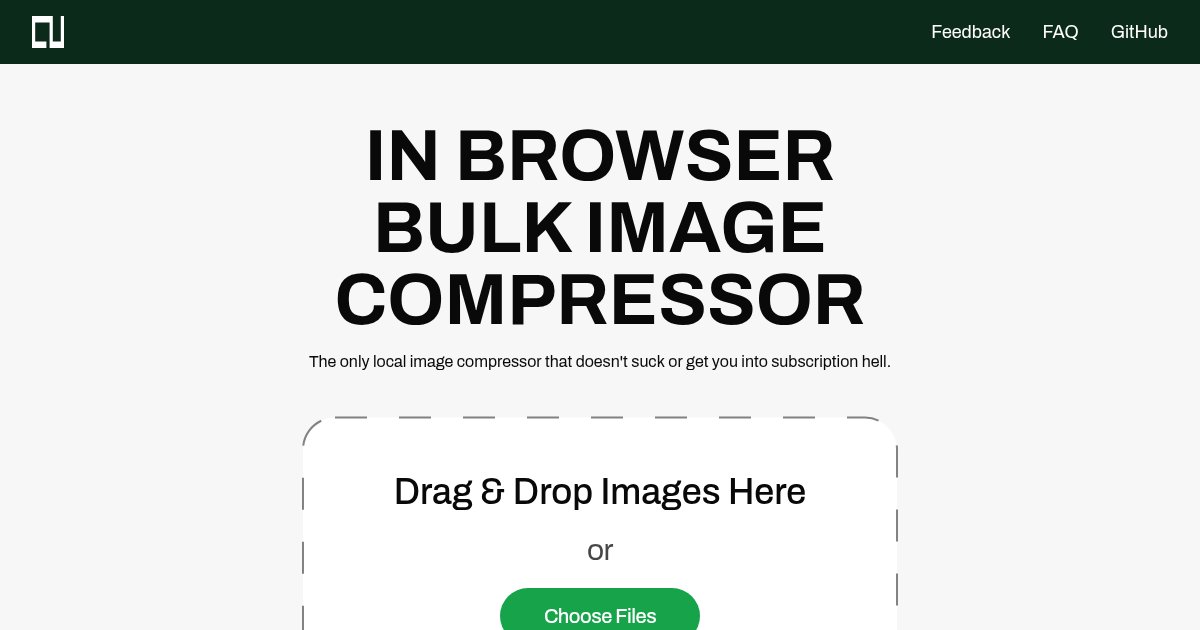 Capture d'écran de I made a local image compressor to save you from popups andsubscription