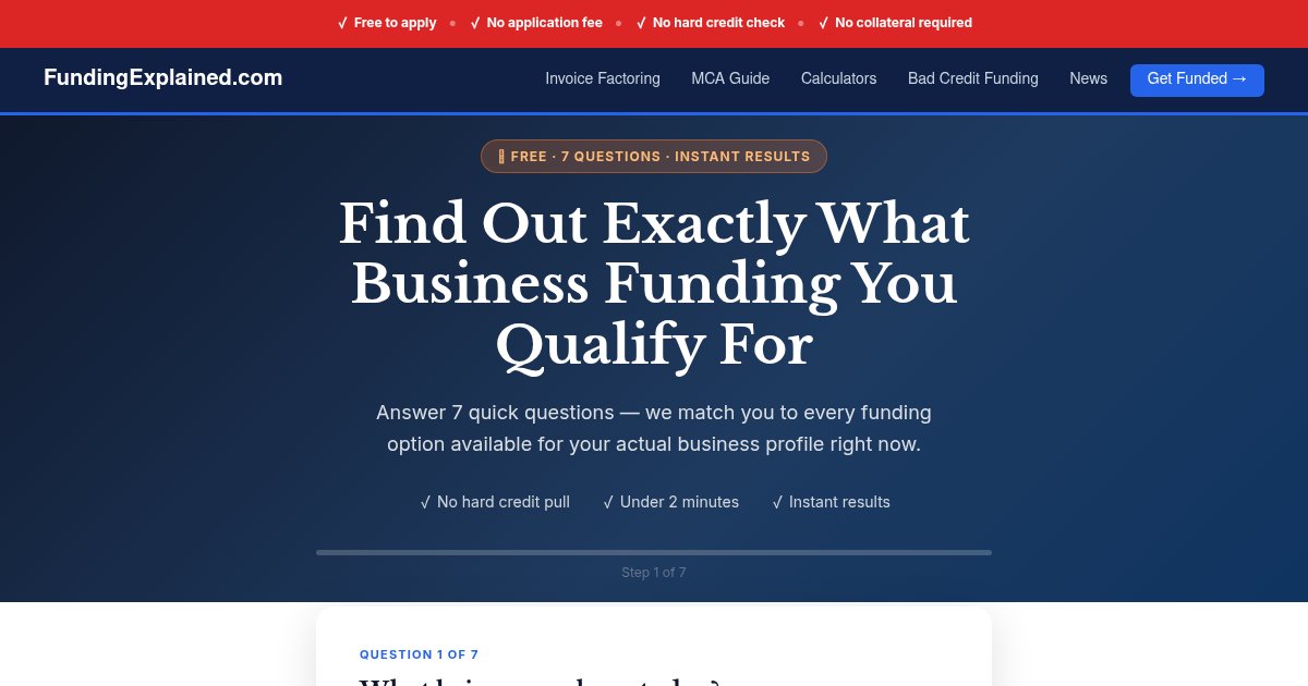 Capture d'écran de I turned lender underwriting criteria into a 7-question quiz