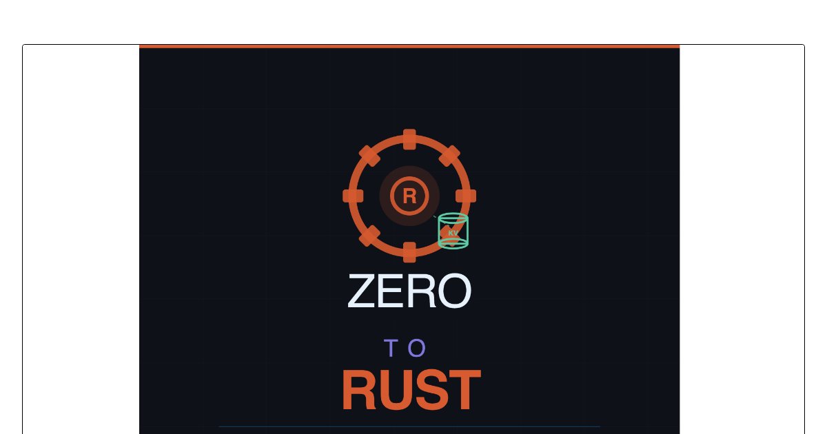 Capture d'écran de I wrote a Rust book ending with a Redis clone