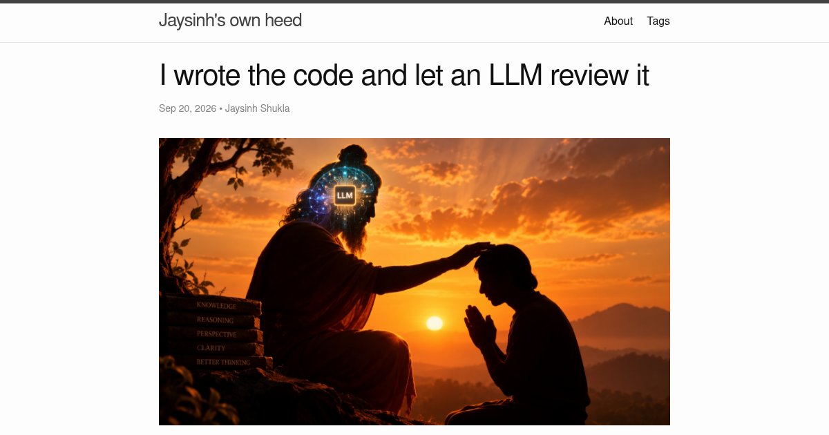 Capture d'écran de I wrote the code and let an LLM review it