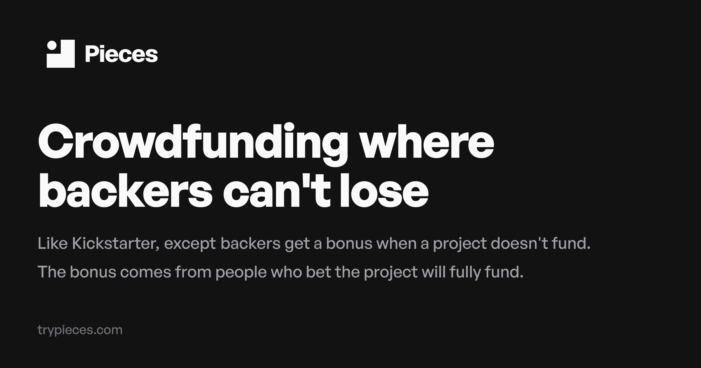 Capture d'écran de Imagine Kickstarter, but doubters get paid if the project flops