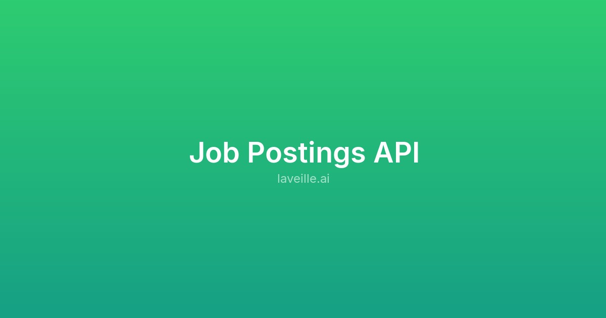 Capture d'écran de Job Postings API