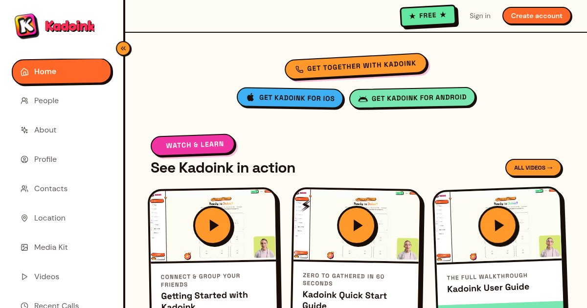 Capture d'écran de Kadoink AI