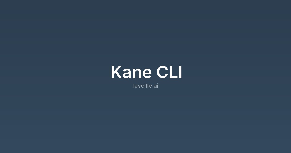 Capture d'écran de Kane CLI