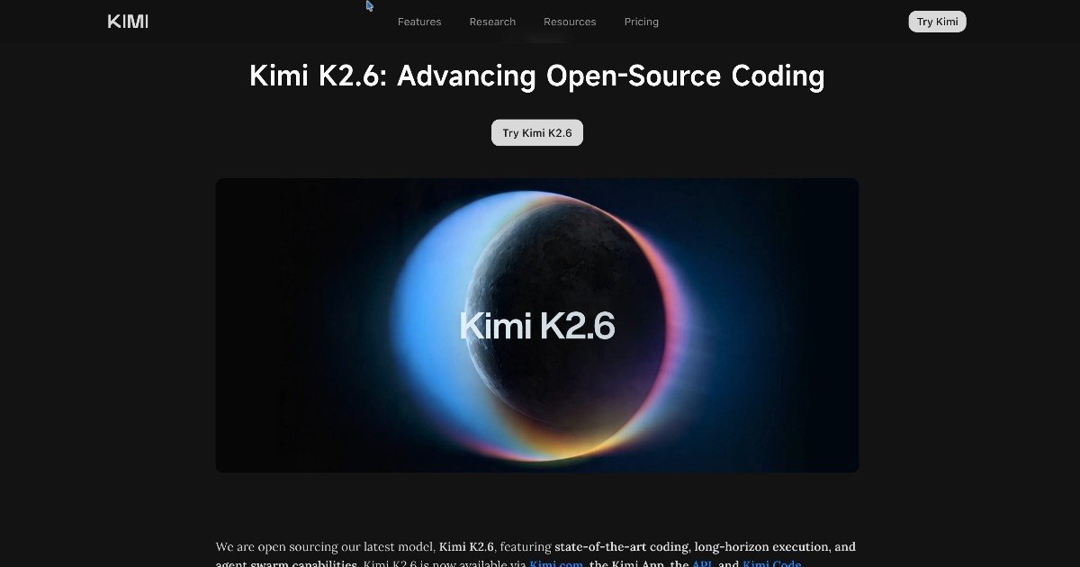 Capture d ecran de Kimi K2.6