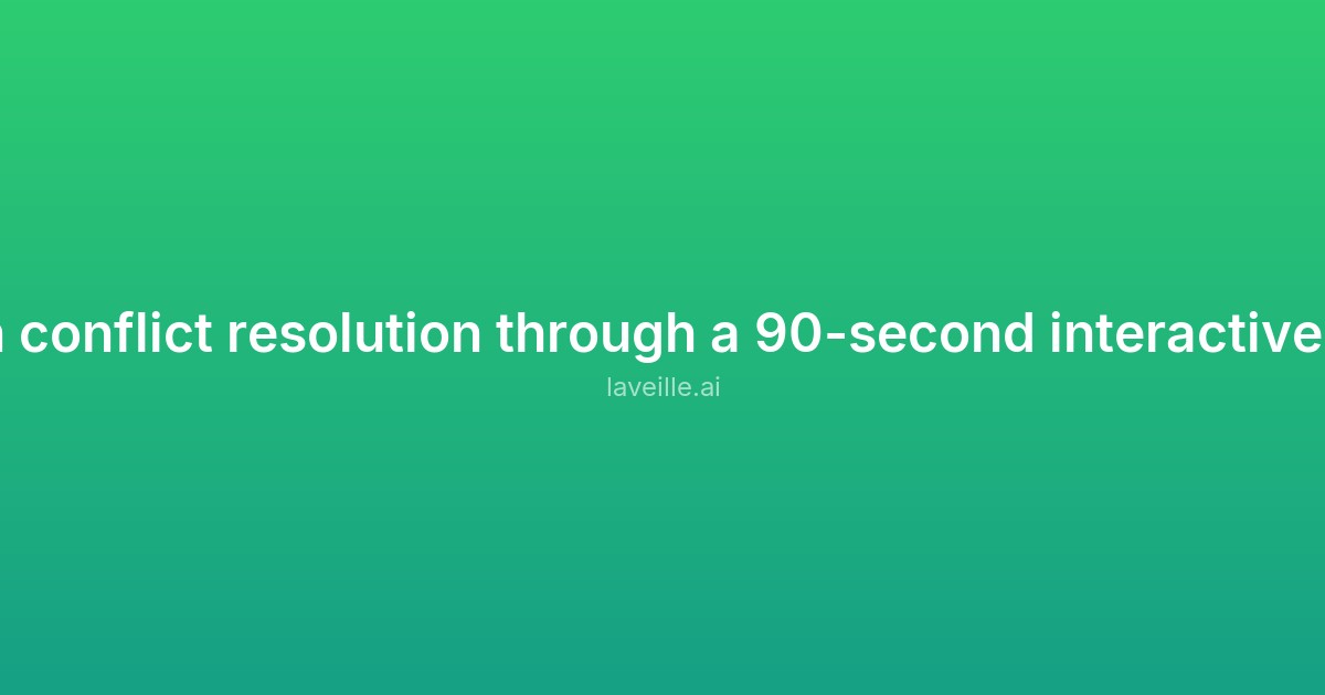 Capture d'écran de Learn conflict resolution through a 90-second interactive story