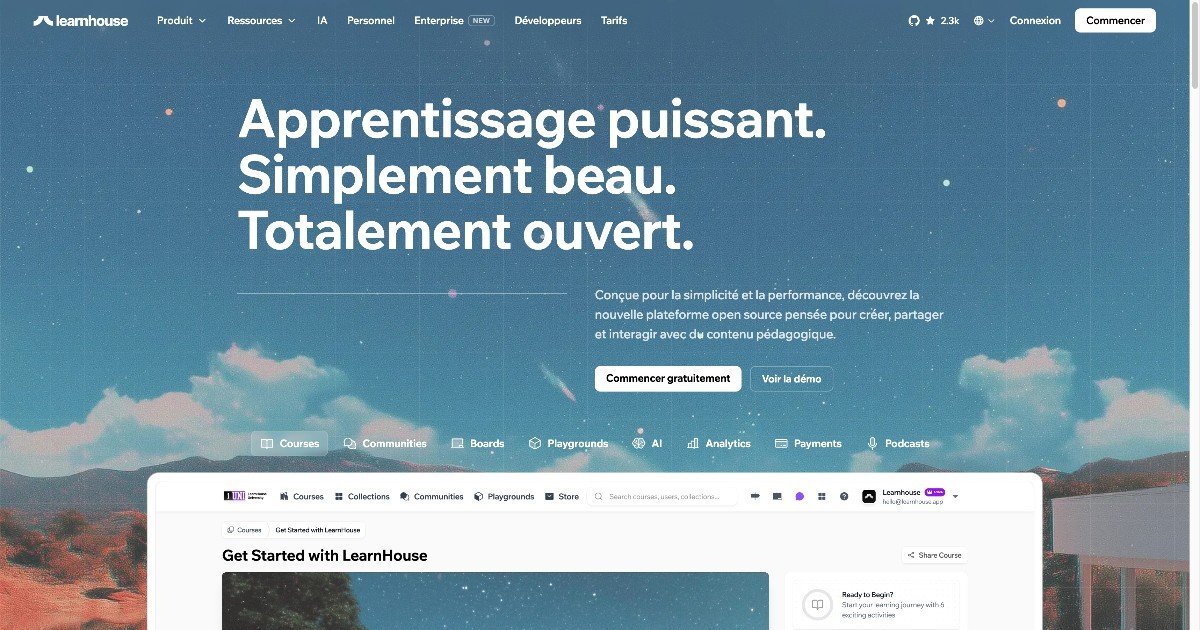 Capture d'écran de LearnHouse