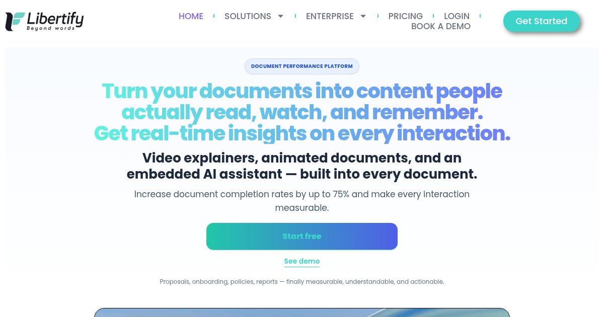 Capture d ecran de Libertify.com