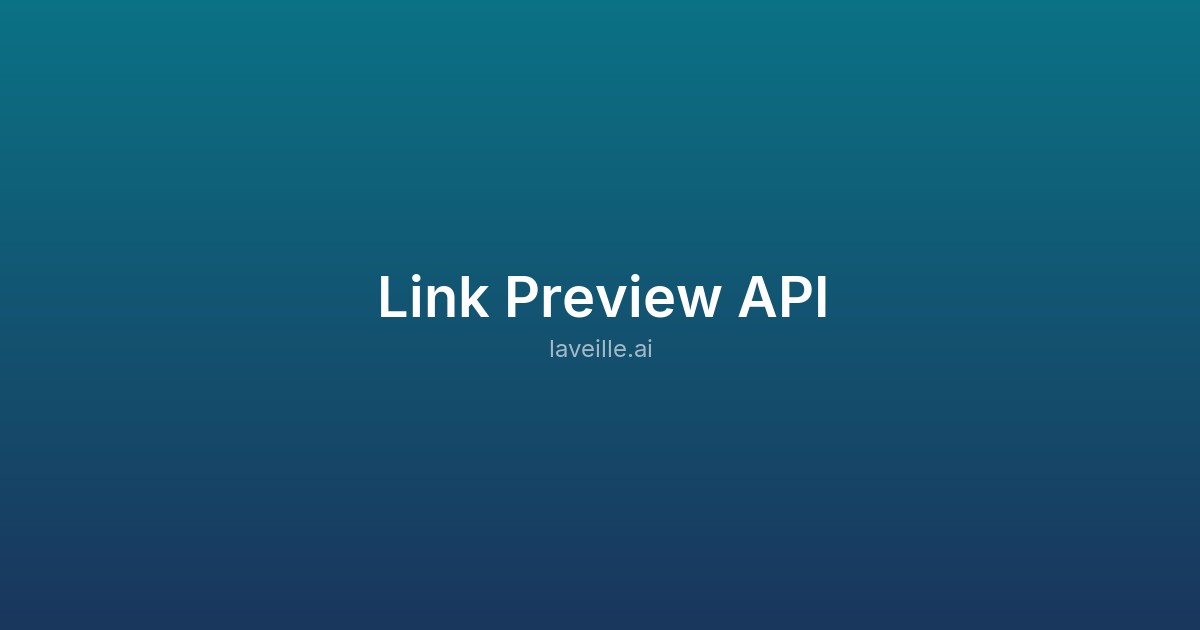 Capture d'écran de Link Preview API