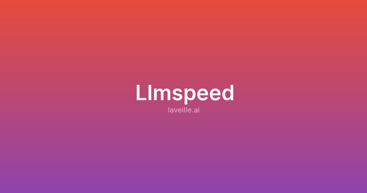 Capture d'écran de Llmspeed
