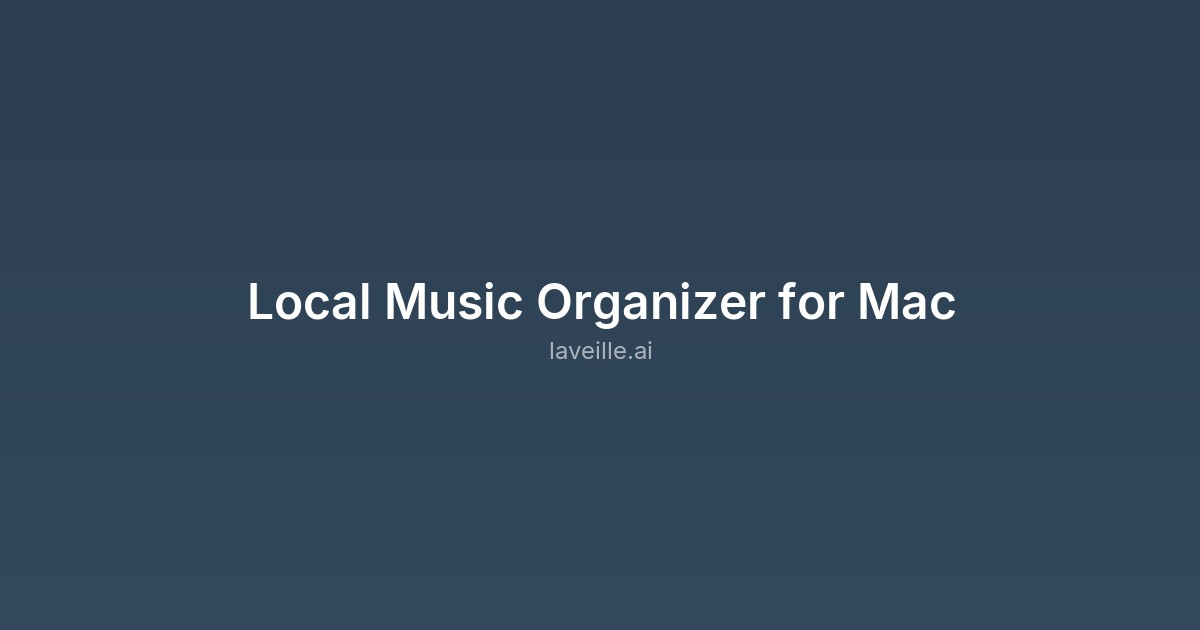 Capture d'écran de Local Music Organizer for Mac