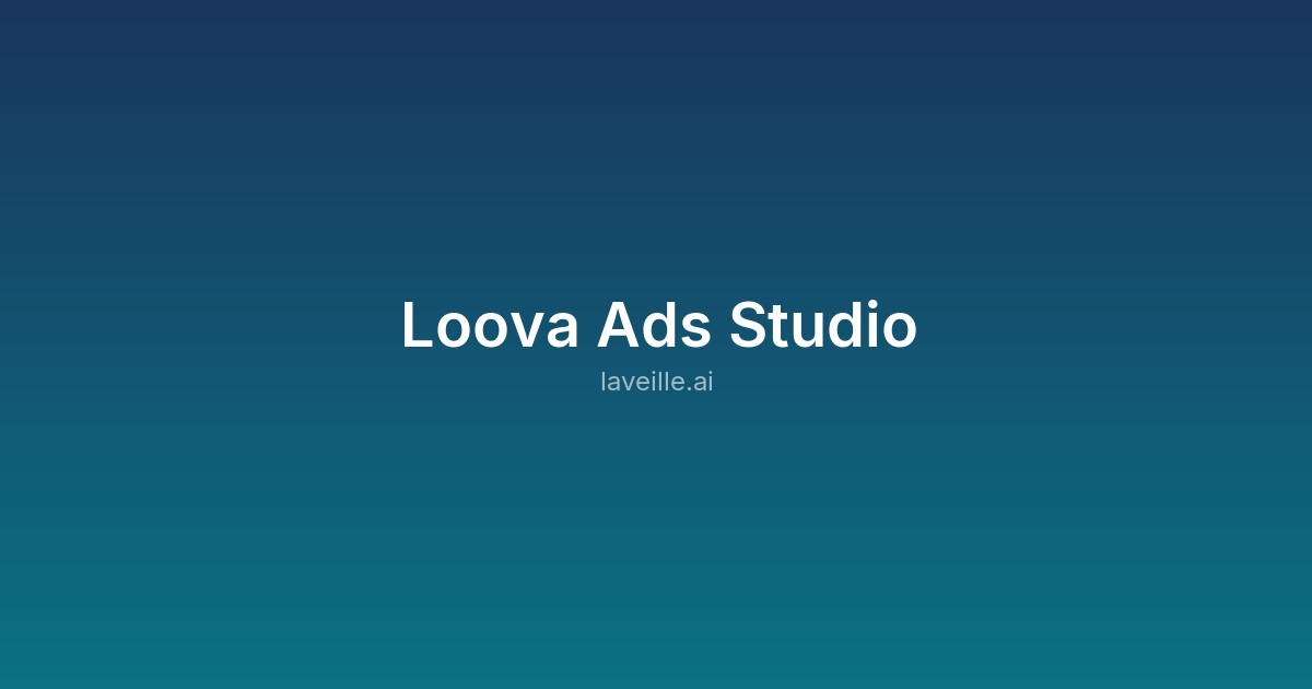 Capture d'écran de Loova Ads Studio