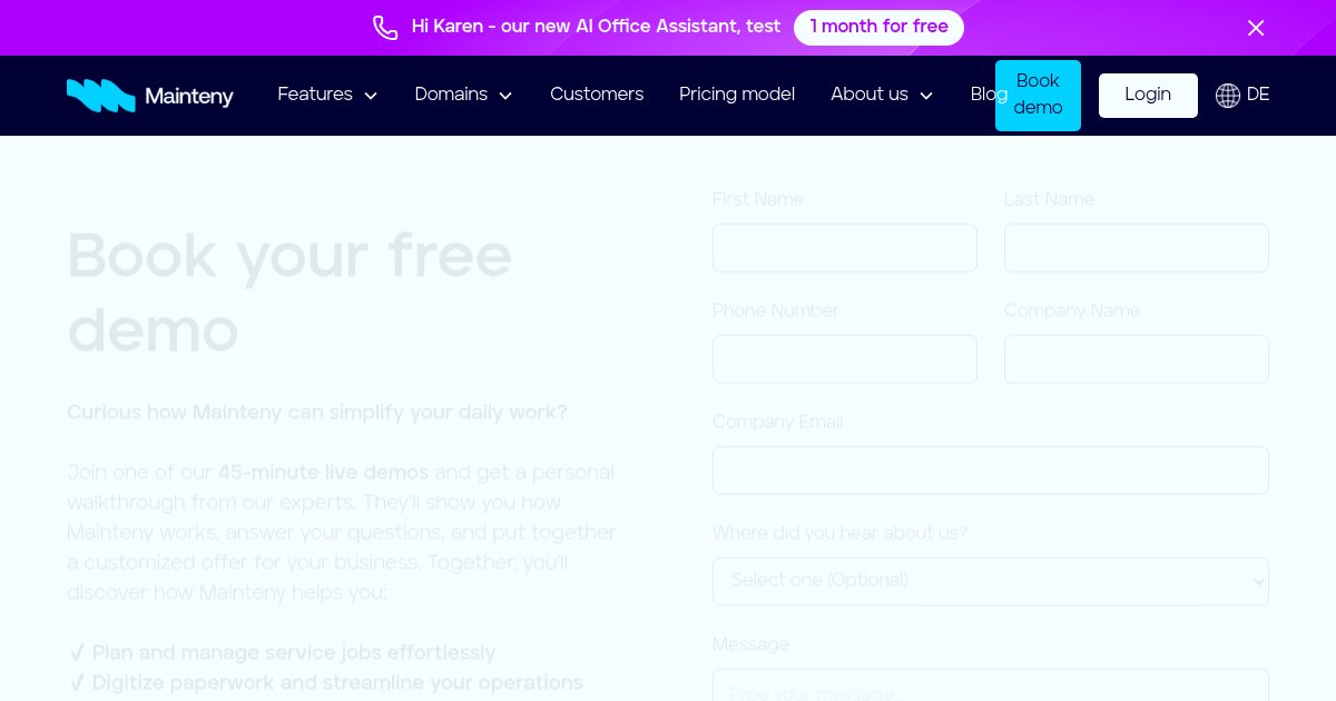 Capture d ecran de Mainteny