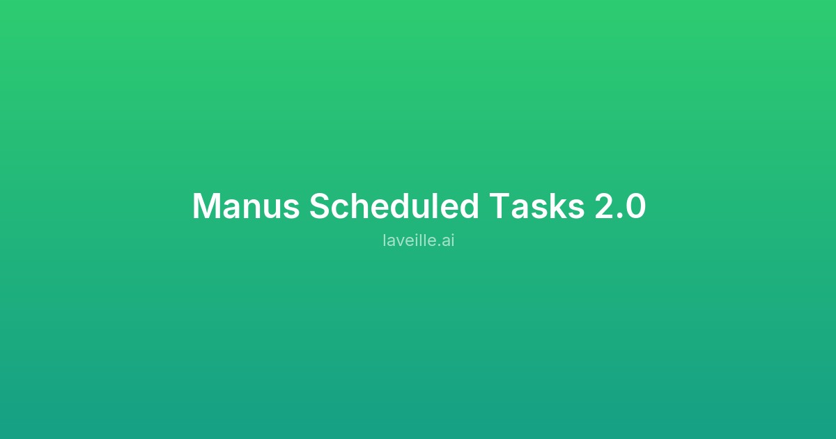 Capture d'écran de Manus Scheduled Tasks 2.0