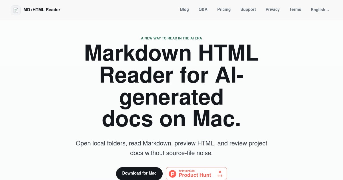 Capture d'écran de MD+HTML Reader