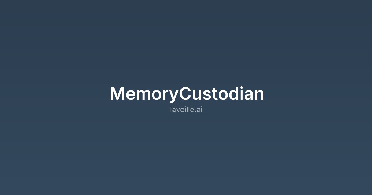 Capture d'écran de MemoryCustodian