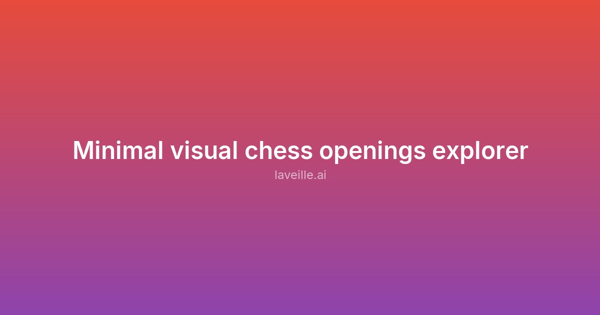 Capture d'écran de Minimal visual chess openings explorer