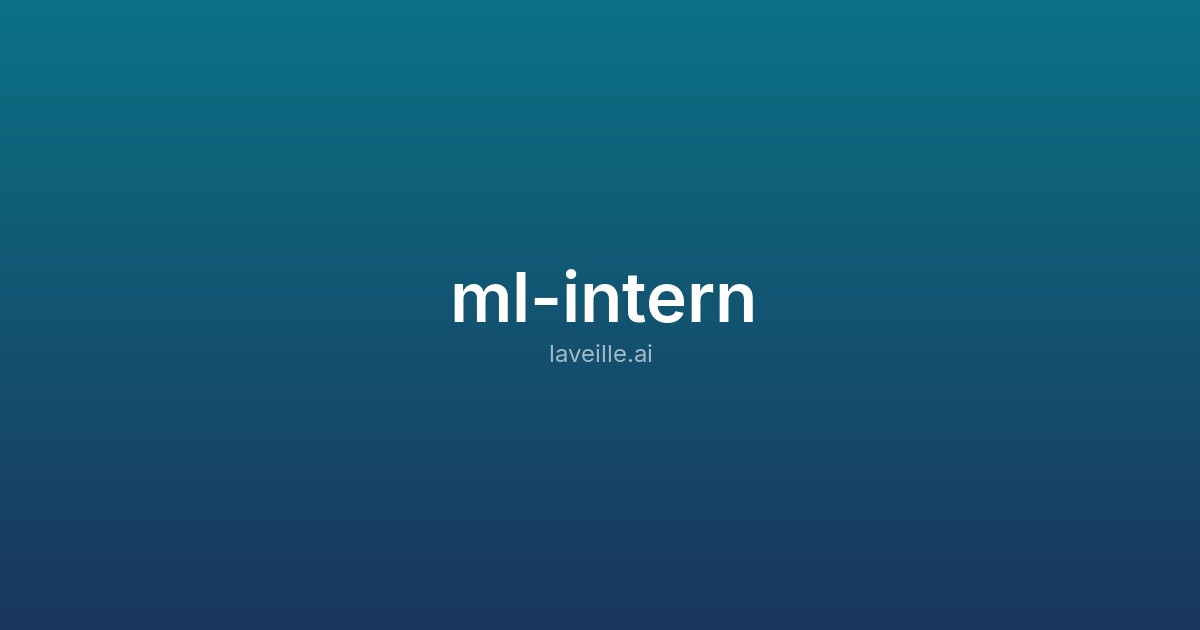 Capture d'écran de ml-intern