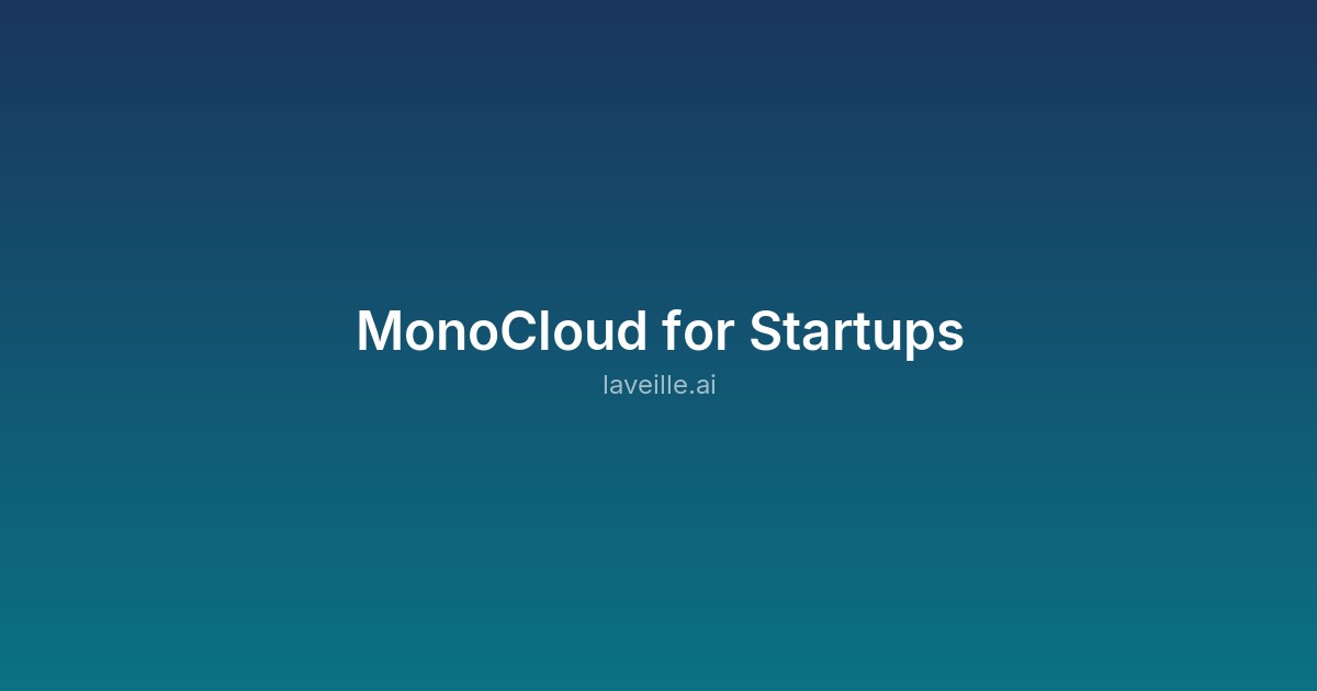 Capture d'écran de MonoCloud for Startups