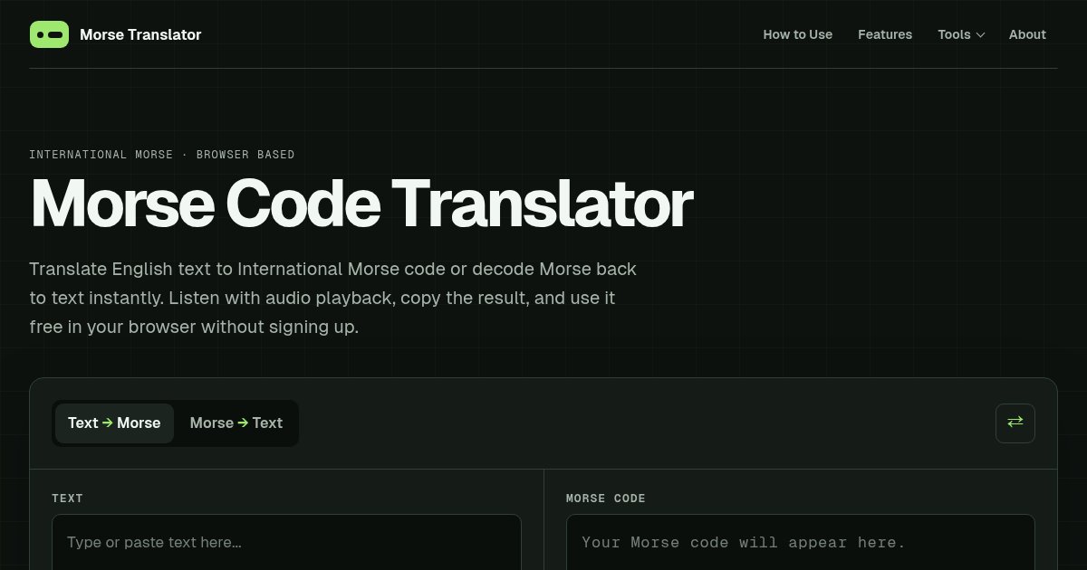 Capture d'écran de Morse Code Translator